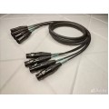 141-MGY-4P   4 XLR 3pin гнездо <=> 4 XLR 3pin штекер Gabreal AM AWG24 U/F 4p PVC